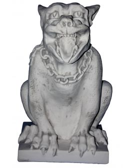 PIES TROLL Z ŁAŃCUCHEM biały