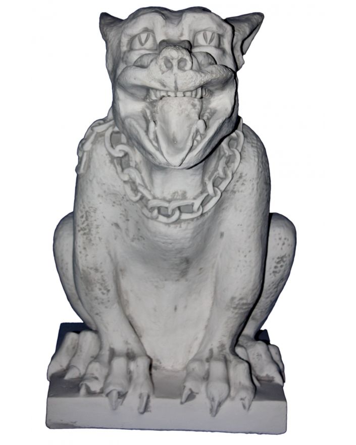 PIES TROLL Z ŁAŃCUCHEM biały