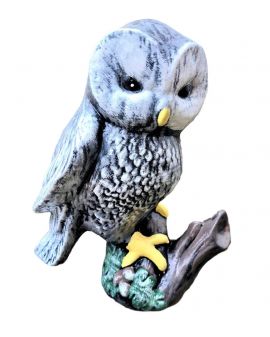 FIGURA CERAMICZNA - SOWA NA PNIU