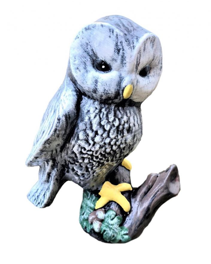 FIGURA CERAMICZNA - SOWA NA PNIU