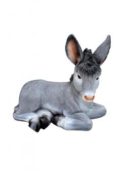 MAŁY SIWY OSIOŁEK LEŻĄCY