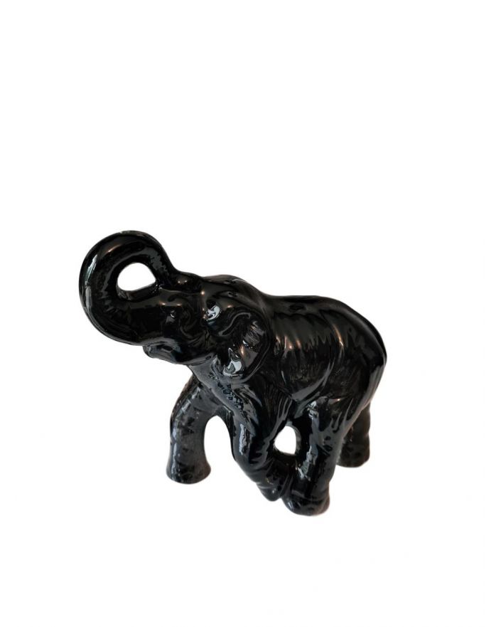 FIGURA CERAMICZNA - SŁOŃ model II - czarny
