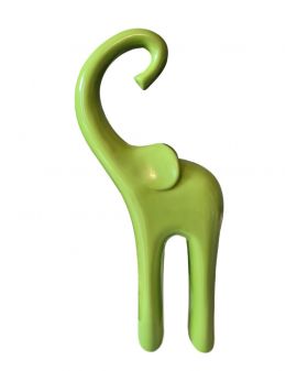 FIGURA CERAMICZNA - SŁOŃ model V - limonka / zielony