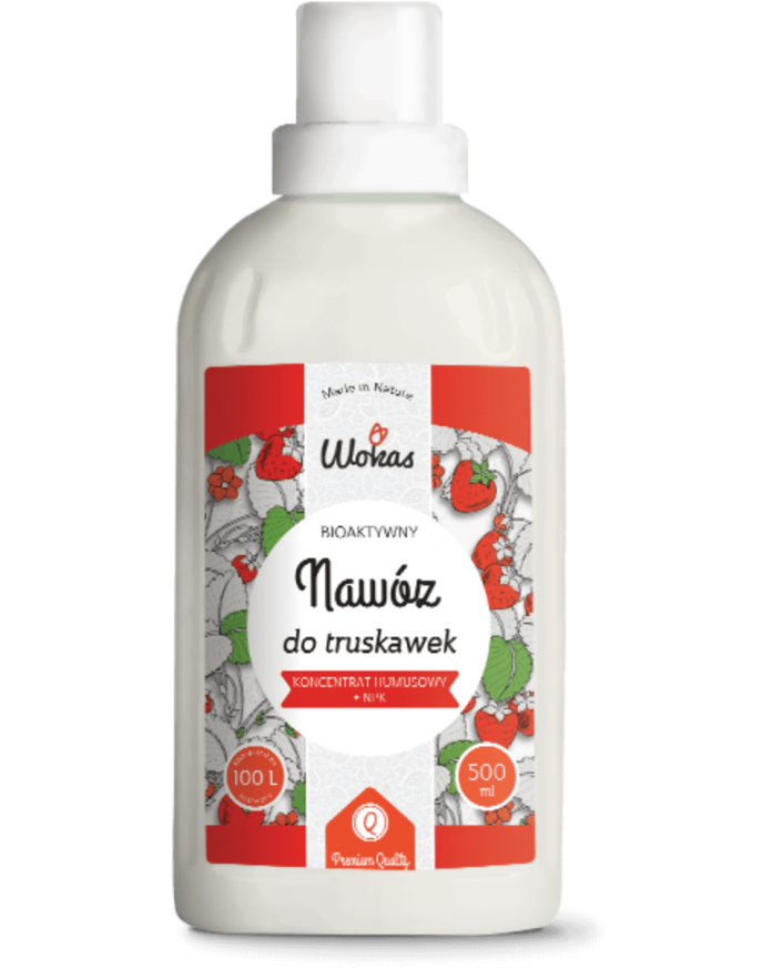 PŁYNNY NAWÓZ ORGANICZNO-MINERALNY DO TRUSKAWEK + KONCENTRAT HUMUSOWY 500 ml WOKAS