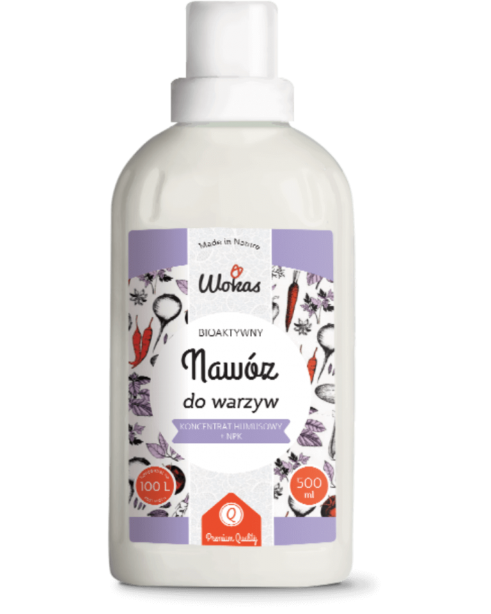 PŁYNNY NAWÓZ ORGANICZNO-MINERALNY DO WARZYW + KONCENTRAT HUMUSOWY 500 ml WOKAS