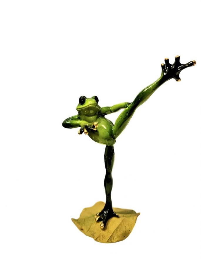 FIGURA CERAMICZNA - ŻABA ŻABKA karateka