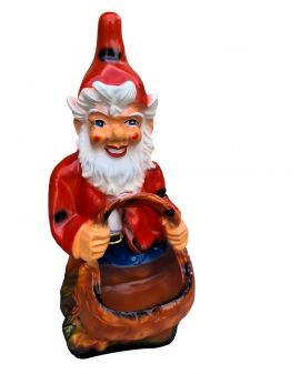 DUŻY KRASNAL Z KOSZEM