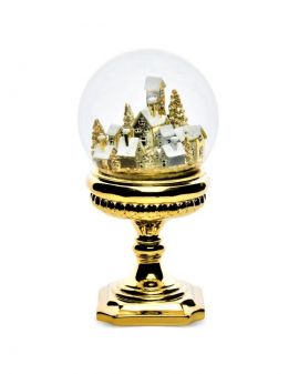 OZDOBA ŚWIĄTECZNA - SZKLANA KULA ŚNIEŻNE MIASTO