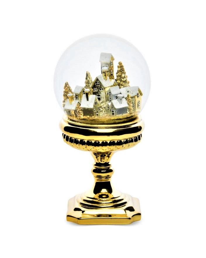 OZDOBA ŚWIĄTECZNA - SZKLANA KULA ŚNIEŻNE MIASTO