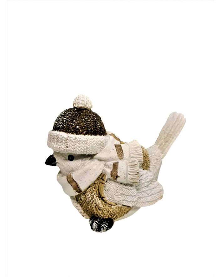 OZDOBA ŚWIĄTECZNA - BIAŁY PTAK / PTASZEK W CZAPCE IV