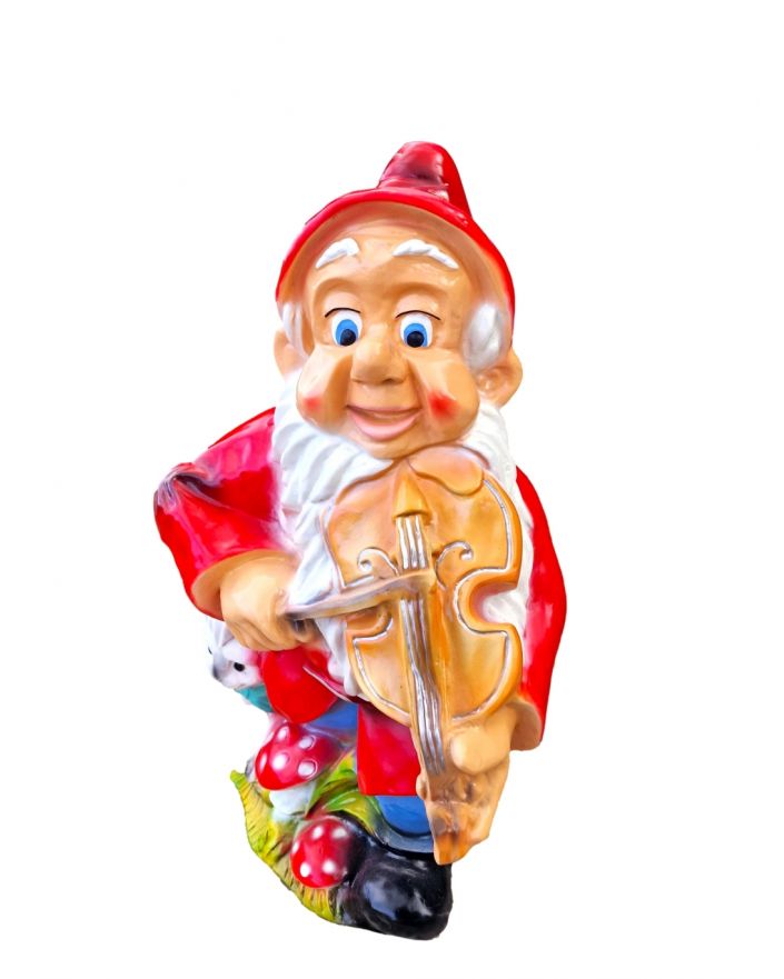 DUŻY KRASNAL SKRZYPEK Z KOTEM