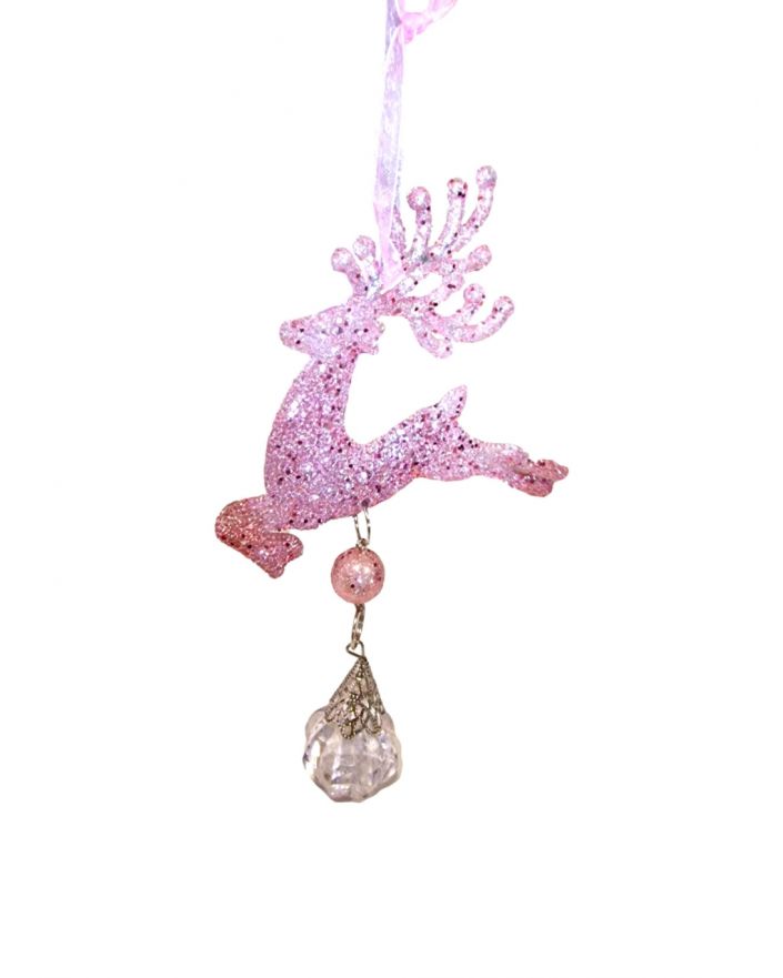 ZAWIESZKA BOMBKA RÓŻOWY RENIFER MODEL I - BROKAT