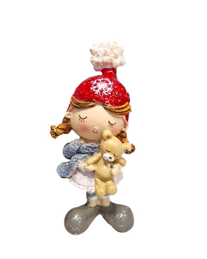FIGURA ŚWIĄTECZNA - DZIEWCZYNKA Z MISIEM model A
