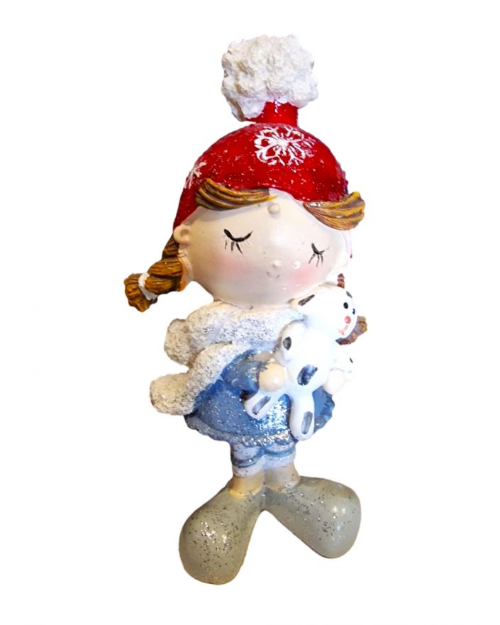 FIGURA ŚWIĄTECZNA - DZIEWCZYNKA Z MISIEM model B