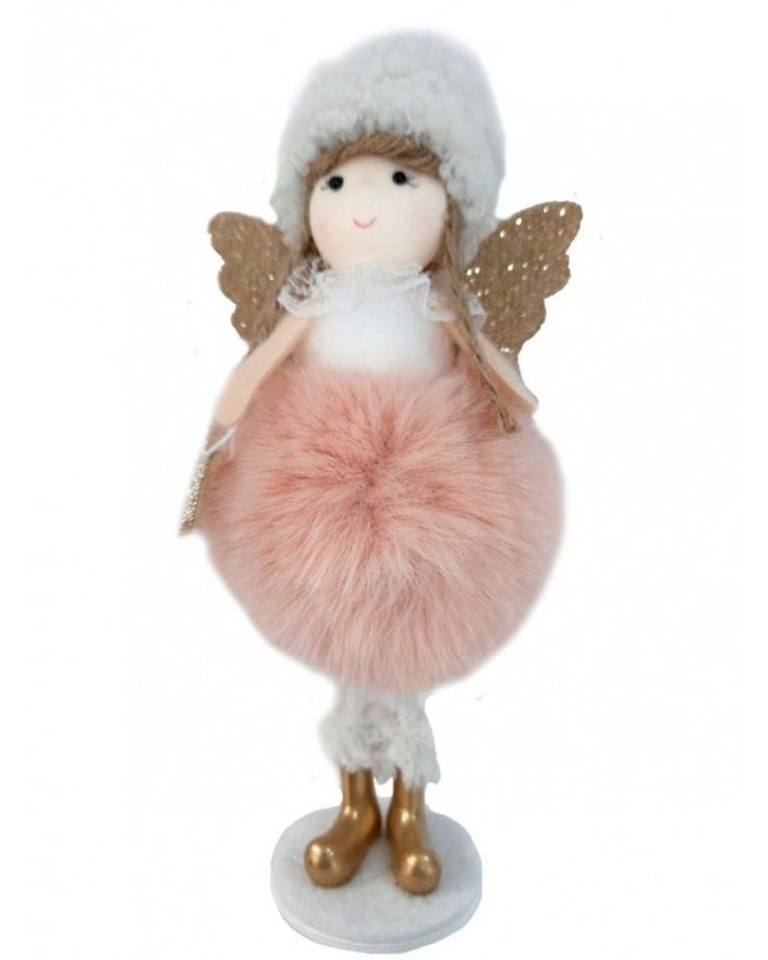 OZDOBA ŚWIĄTECZNA - ZAWIESZKA ANIOŁEK Z FUTERKIEM