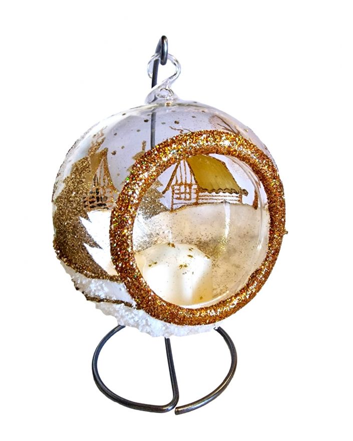 OZDOBA ŚWIĄTECZNA - DUŻA BOMBKA LAMPION 150 model III + stojak