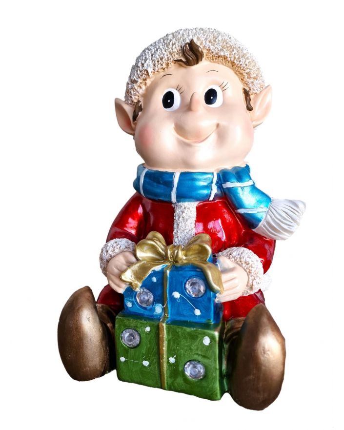 ELF BOŻONARODZENIOWY Z PREZENTEM LED model II