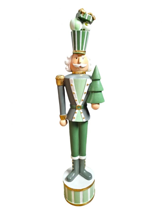 FIGURKA ŚWIĄTECZNA - ZIELONY DZIADEK DO ORZECHÓW model I