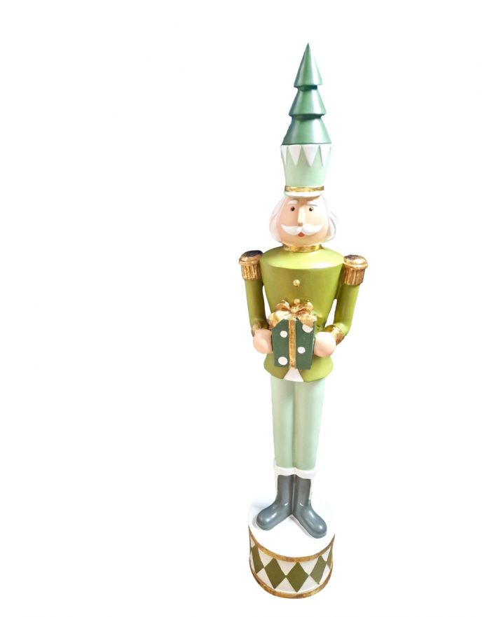 FIGURKA ŚWIĄTECZNA - ZIELONY DZIADEK DO ORZECHÓW model II