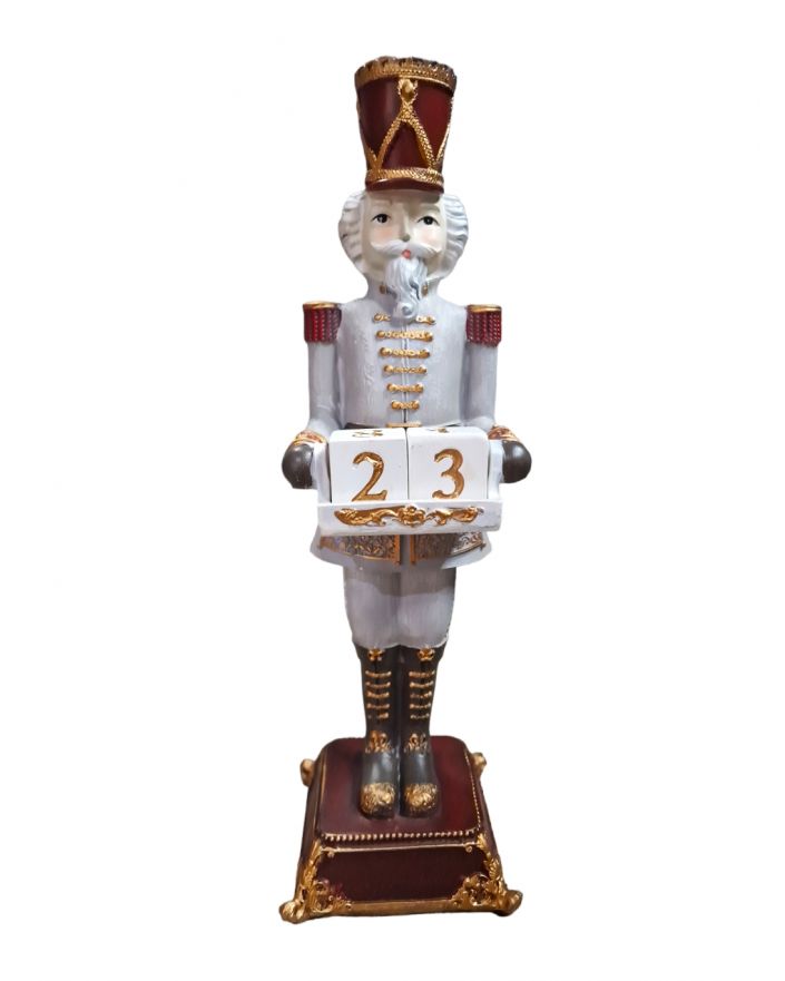 FIGURKA ŚWIĄTECZNA - DZIADEK DO ORZECHÓW z datą