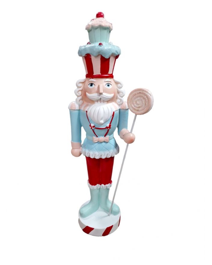 FIGURKA ŚWIĄTECZNA - DZIADEK DO ORZECHÓW z lizakiem