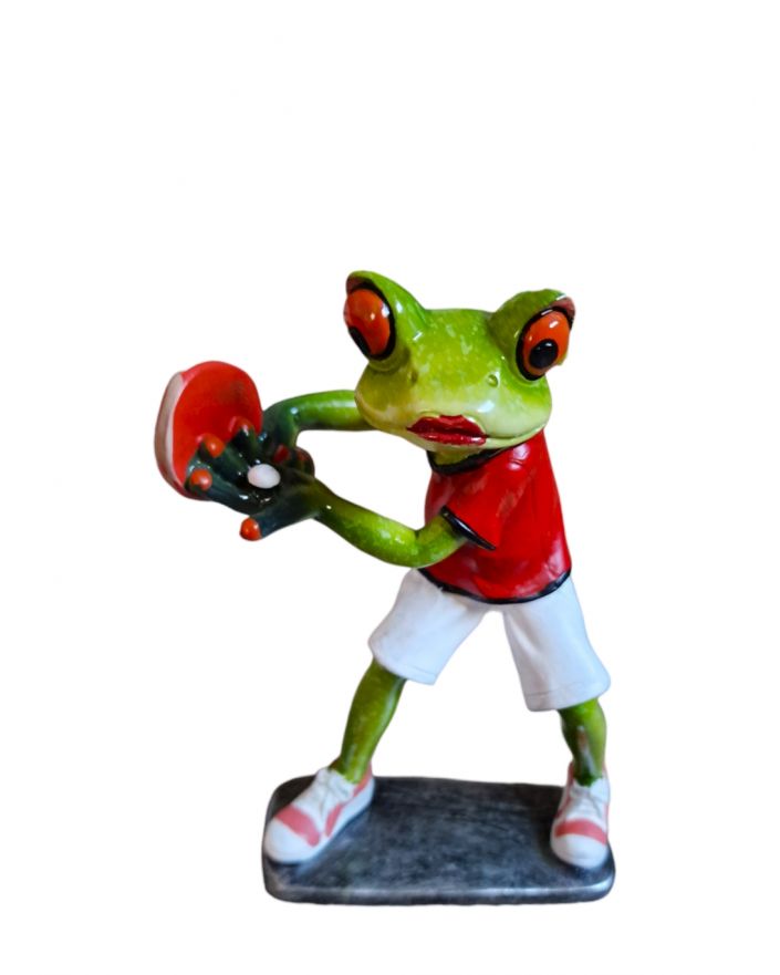 FIGURA CERAMICZNA - ŻABA ŻABKA PING PONG model I