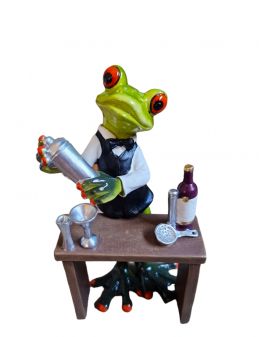 FIGURA CERAMICZNA - ŻABA ŻABKA BARMAN model I