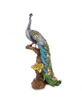 FIGURKA DEKORACYJNA - PAW Z KRYSZTAŁKAMI model IIa