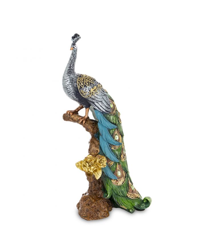 FIGURKA DEKORACYJNA - PAW Z KRYSZTAŁKAMI model IIa