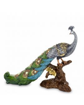 FIGURKA DEKORACYJNA - PAW Z KRYSZTAŁKAMI model IId