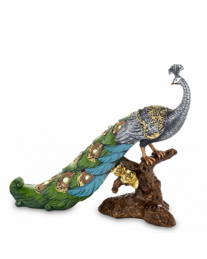 FIGURKA DEKORACYJNA - PAW Z KRYSZTAŁKAMI model IId