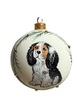 OZDOBA ŚWIĄTECZNA - ŚREDNIA BOMBKA 100 mm PIES PIESEK wieniec model I