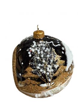 OZDOBA ŚWIĄTECZNA - ŚREDNIA BOMBKA 100 mm REFLEKTOR CHOINKI model II