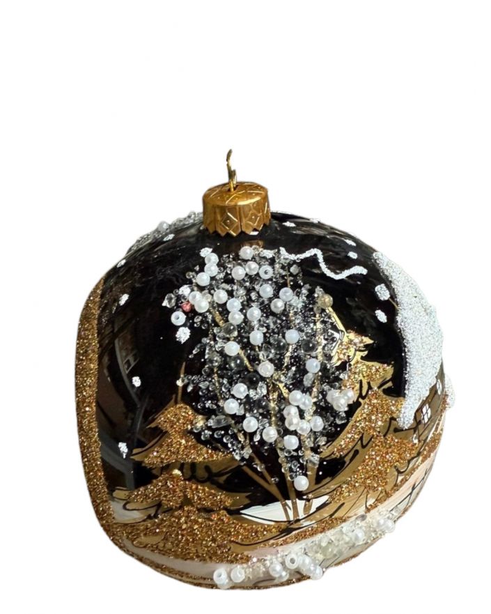 OZDOBA ŚWIĄTECZNA - ŚREDNIA BOMBKA 100 mm REFLEKTOR CHOINKI model II