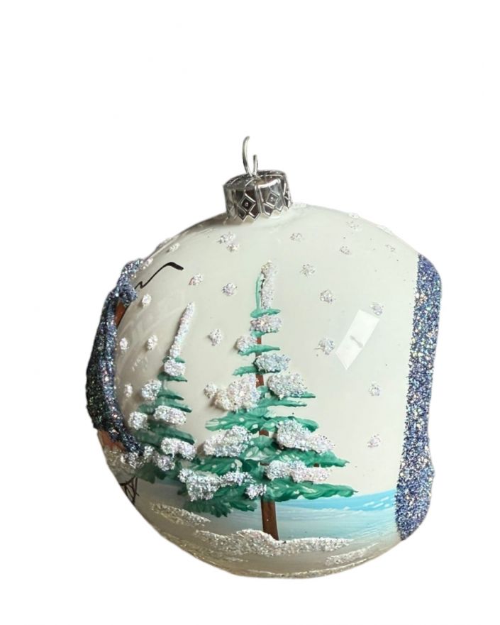 OZDOBA ŚWIĄTECZNA - ŚREDNIA BOMBKA 100 mm REFLEKTOR DOMKI model I