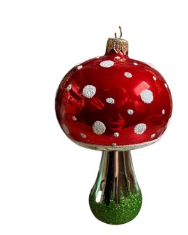 OZDOBA ŚWIĄTECZNA - ZAWIESZKA BOMBKA GRZYB MUCHOMOR XL model II