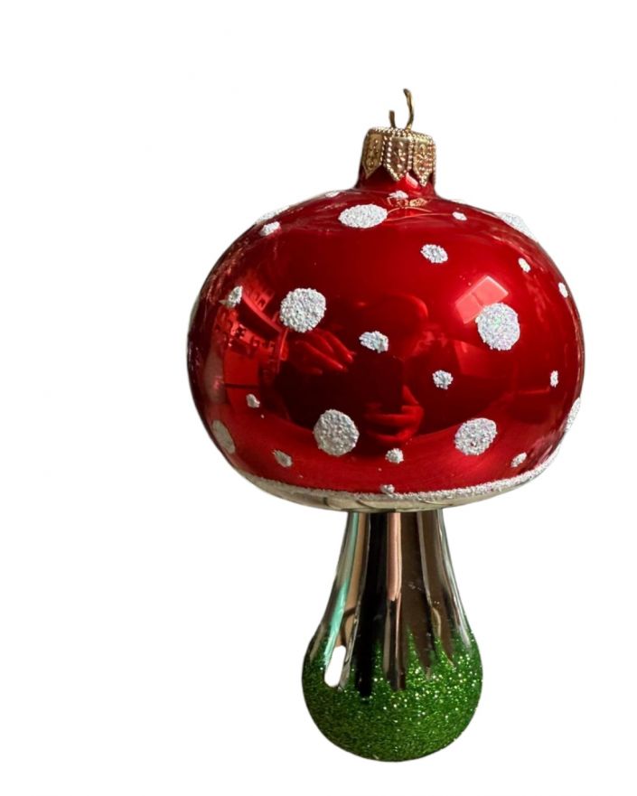 OZDOBA ŚWIĄTECZNA - ZAWIESZKA BOMBKA GRZYB MUCHOMOR XL model II