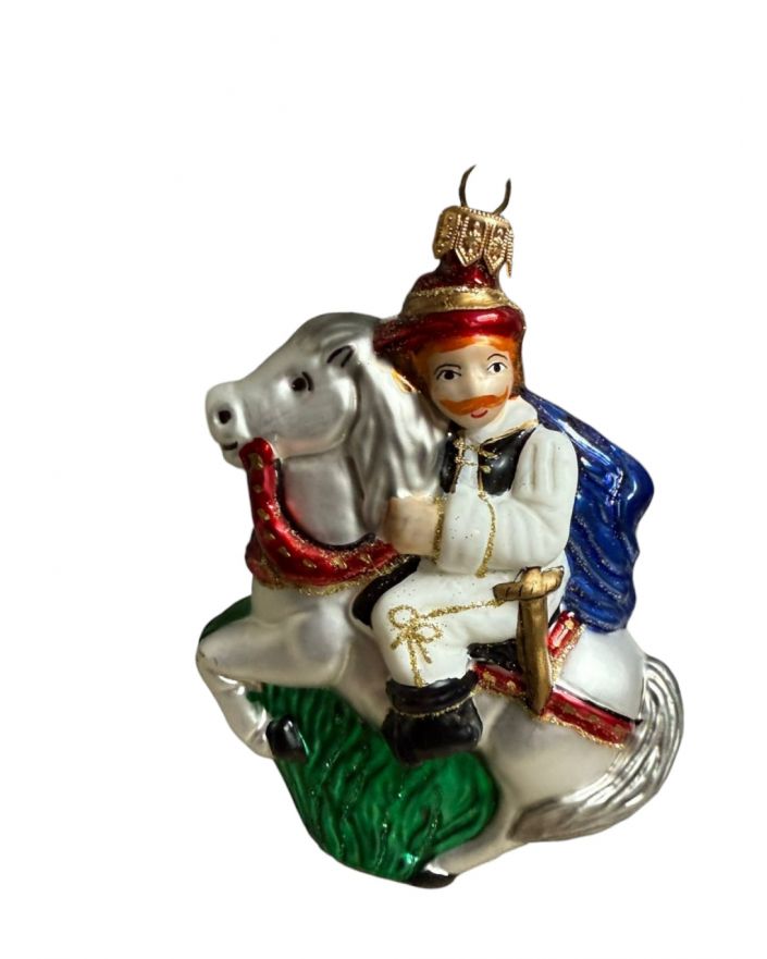 OZDOBA ŚWIĄTECZNA - ZAWIESZKA BOMBKA GÓRAL na koniu