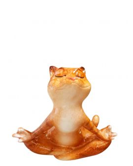 FIGURA CERAMICZNA - KOT KOCUR YOGA BUDDA model VI