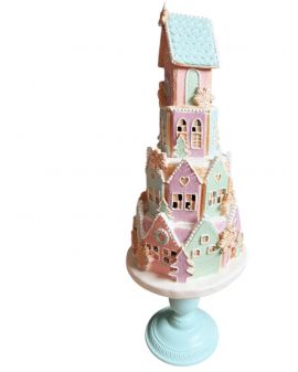 OZDOBA ŚWIĄTECZNA - DOMEK Z PIERNIKA LED model XIV