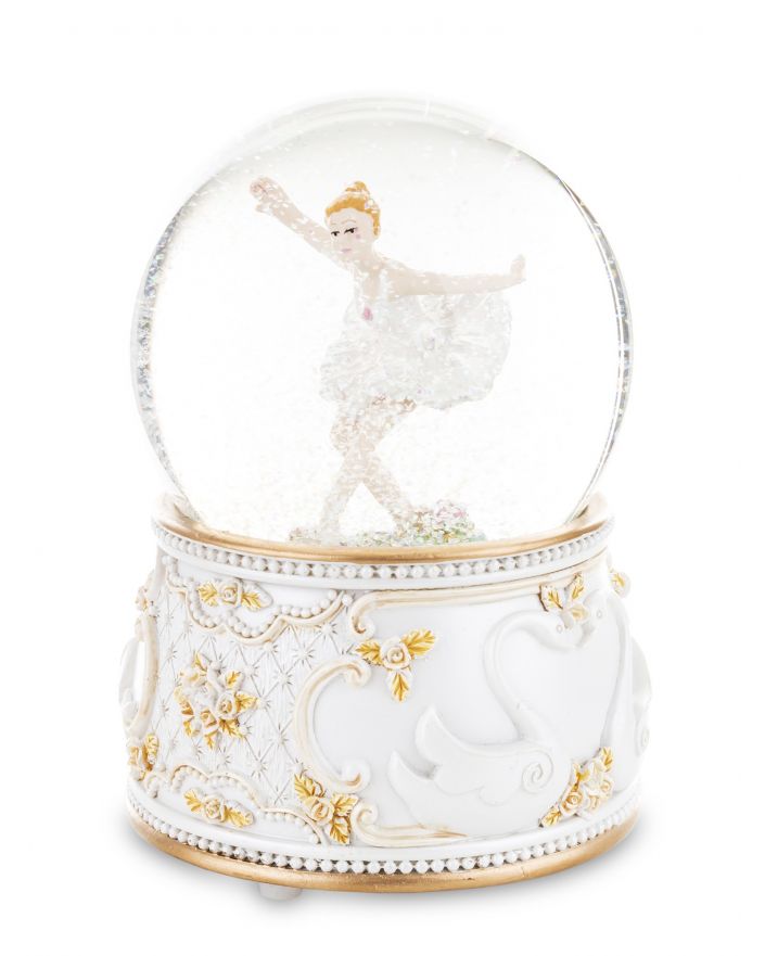 OZDOBA ŚWIĄTECZNA - SZKLANA KULA baletnica model III