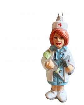 OZDOBA ŚWIĄTECZNA - ZAWIESZKA BOMBKA PIELĘGNIARKA model I
