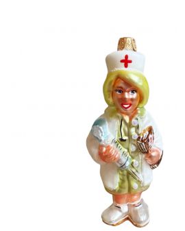 OZDOBA ŚWIĄTECZNA - ZAWIESZKA BOMBKA PIELĘGNIARKA model III