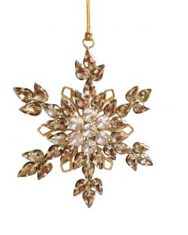 OZDOBA ŚWIĄTECZNA - ZAWIESZKA BOMBKA - GWIAZDKA ŚNIEŻKA model I