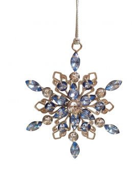 OZDOBA ŚWIĄTECZNA - ZAWIESZKA BOMBKA - GWIAZDKA ŚNIEŻKA model III