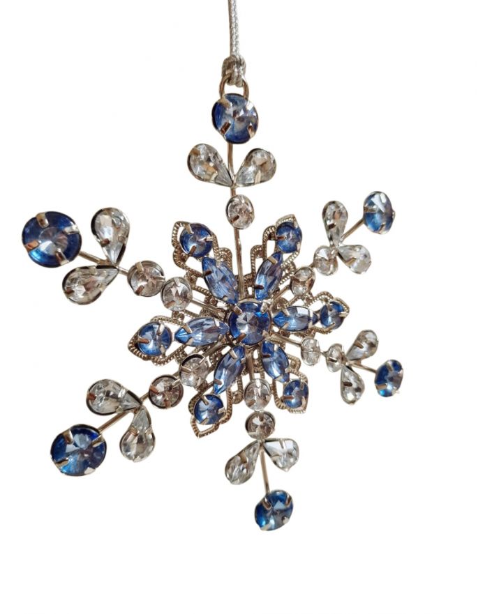 OZDOBA ŚWIĄTECZNA - ZAWIESZKA BOMBKA - GWIAZDKA ŚNIEŻKA model IV