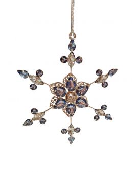 OZDOBA ŚWIĄTECZNA - ZAWIESZKA BOMBKA - GWIAZDKA ŚNIEŻKA model V