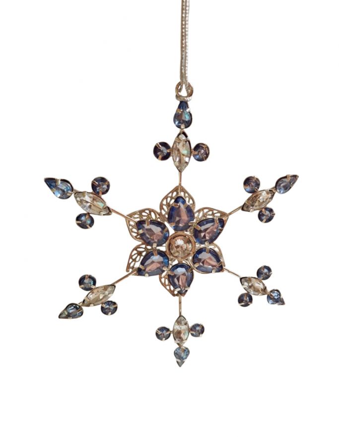 OZDOBA ŚWIĄTECZNA - ZAWIESZKA BOMBKA - GWIAZDKA ŚNIEŻKA model V