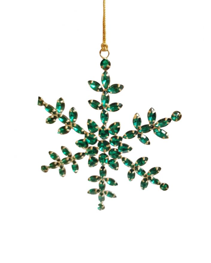 OZDOBA ŚWIĄTECZNA - ZAWIESZKA BOMBKA - GWIAZDKA ŚNIEŻKA model VI