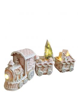 OZDOBA ŚWIĄTECZNA - POCIĄG Z PIERNIKA Z WAGONAMI model III